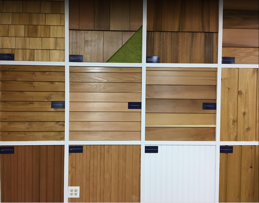 Siding materials in the Maryland showroom