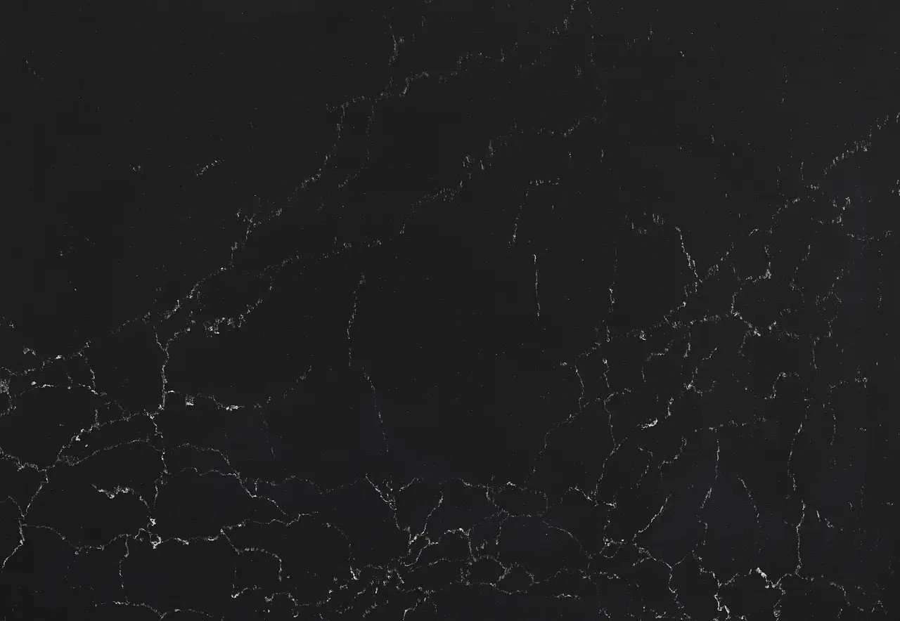 Black marble slab with white veins, ideal for Quartz Countertops in Millersville and Baltimore, MD