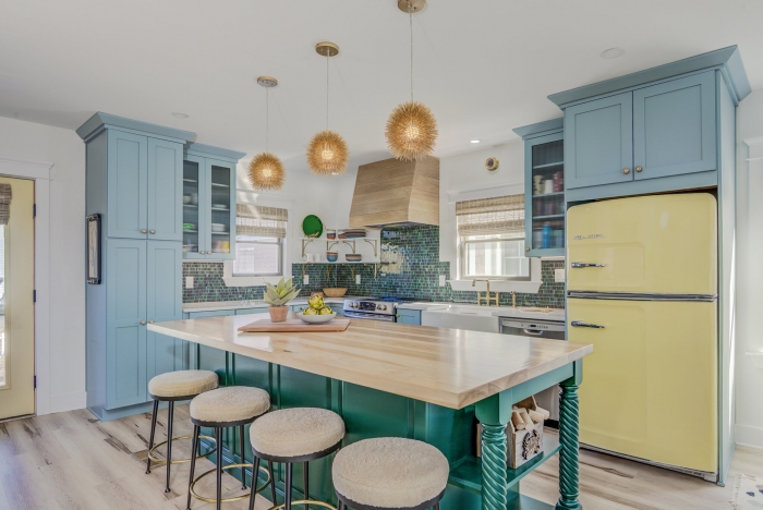 eclectic kitchen remodel by the American Cedar design team