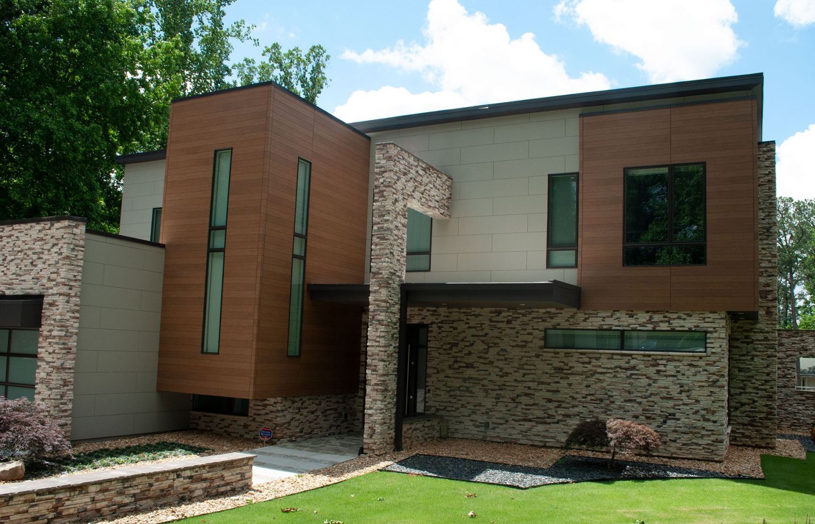 mixed textures for a modern approach to siding
