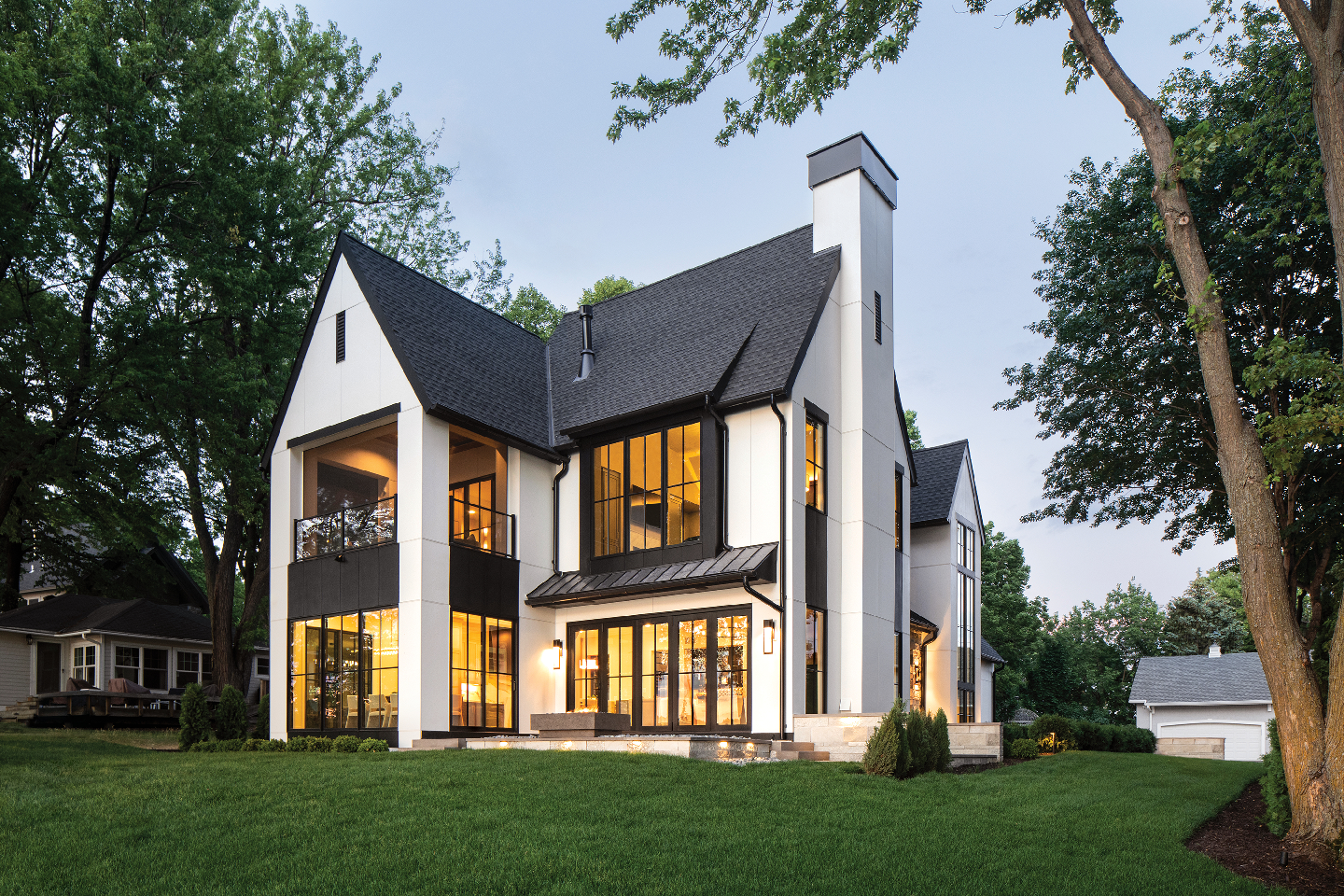 modern black windows