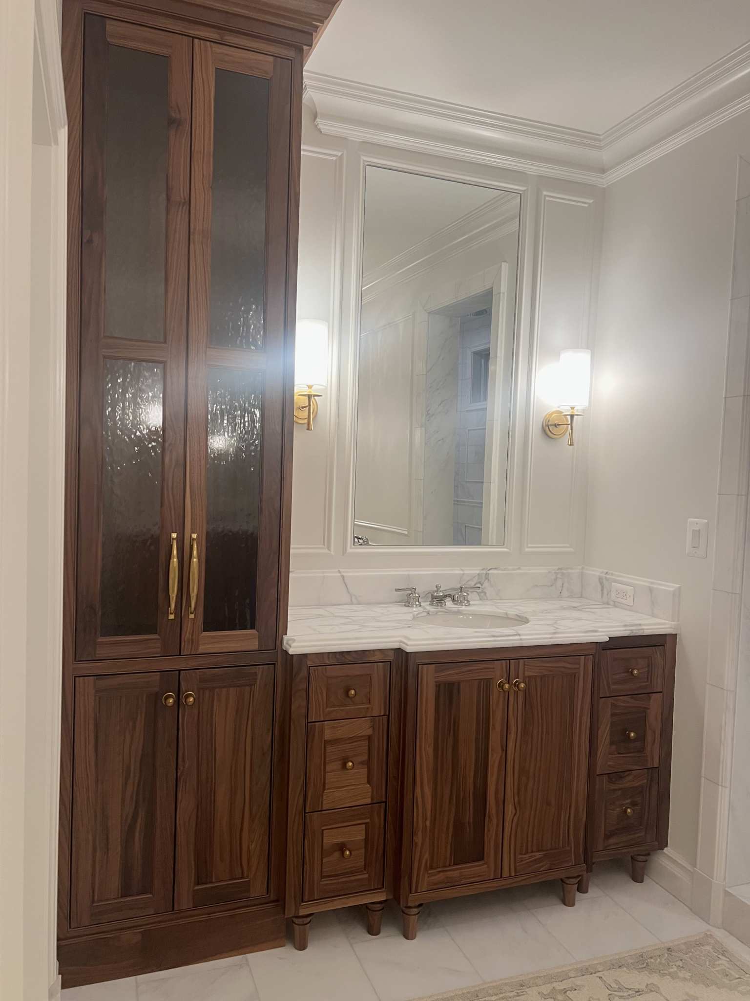 Walnut Bathroom Cabinetry