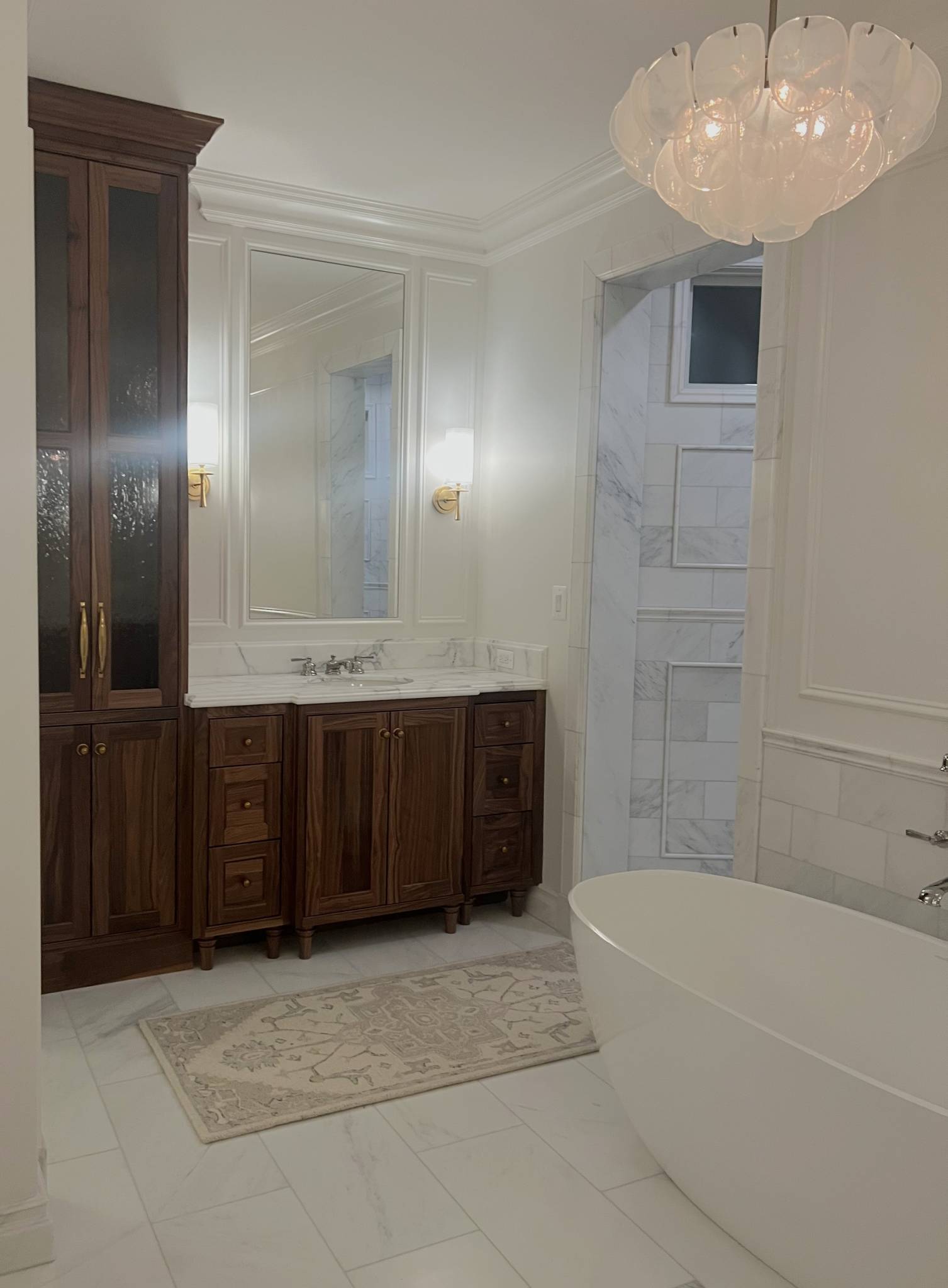 Walnut Bathroom Cabinetry