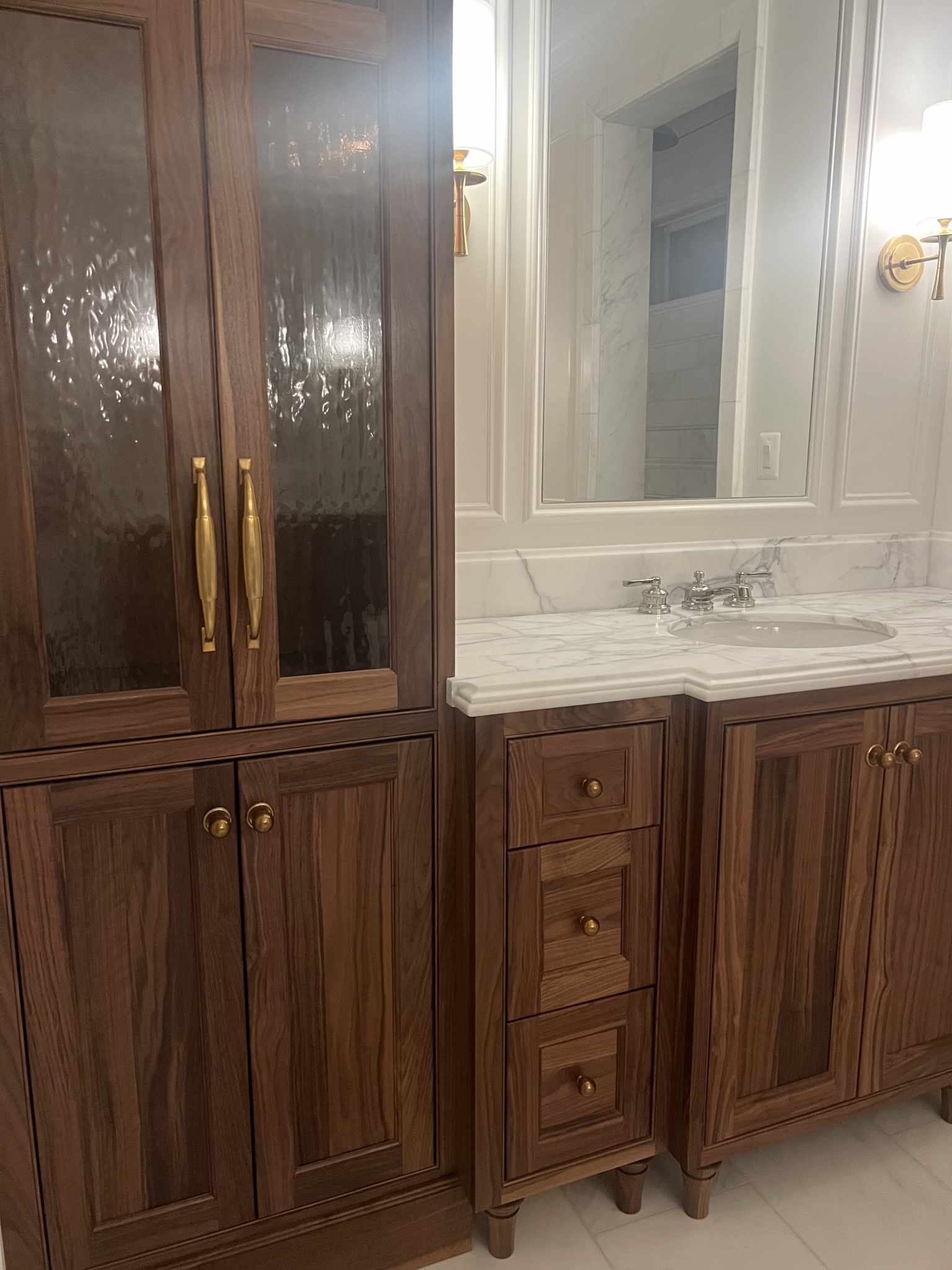 Walnut Bathroom Cabinetry