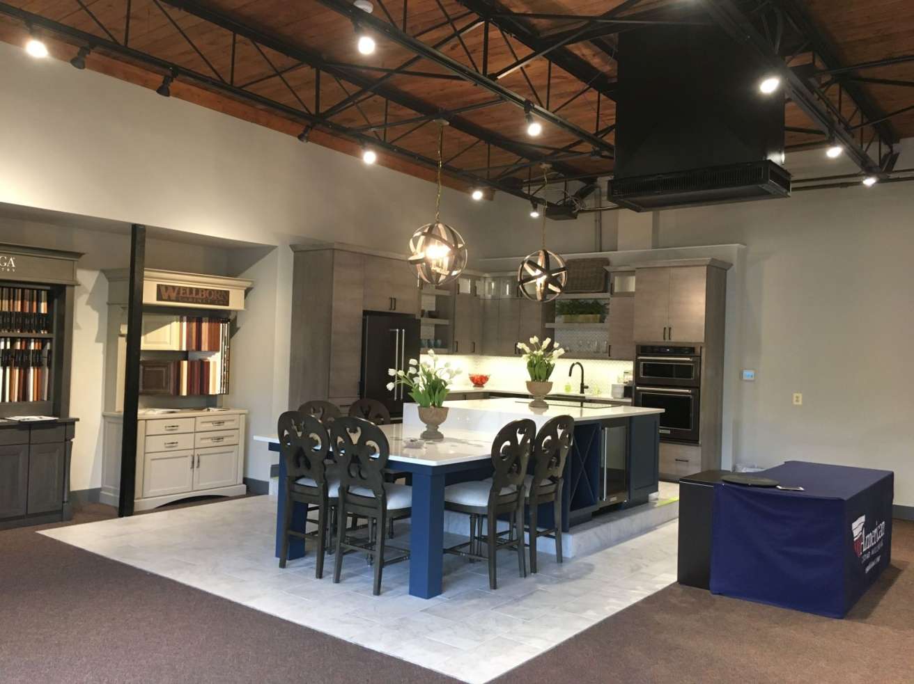 Raleigh kitchen cabinets and countertop display