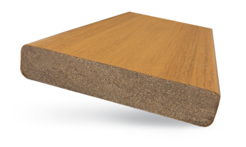 MoistureShield Meridian Capped Wood Composite Decking board in a natural brown wood grain profile