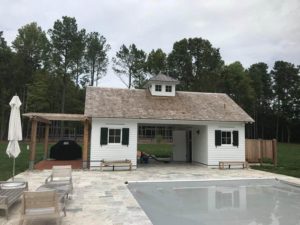 Poolhouse by Habalis Construction, featuring a gazebo and a spacious outdoor area in Millersville, MD