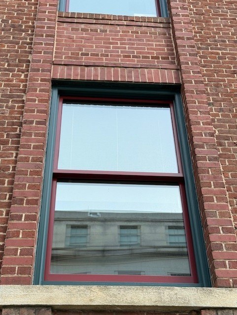 Historic replacement window installed in the North Carolina Historic Labor Building restoration